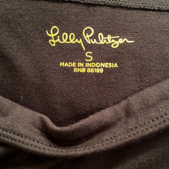 Lilly Pulitzer Black 3/4 Sleeves Sophie Dress Sz Small UPF 50+ Sun Protection - Picture 9 of 13